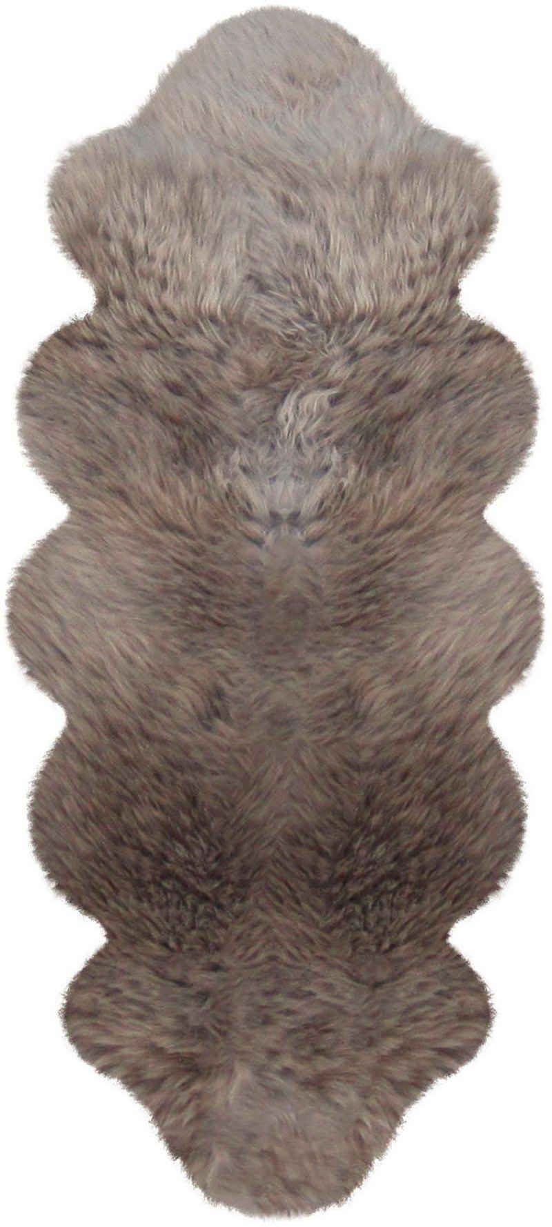 Fellteppich »Doppel-Lammfell«, Heitmann Felle, fellförmig, Höhe 70 mm, echtes Austral. Lammfell, als Bettvorleger geeignet, ideal im Schlafzimmer & Wohnzimmer