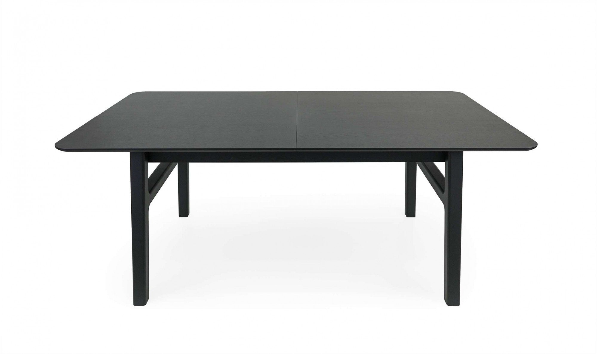 cm Curved, cm, schwarz | schwarz Design, Scandi Breite 180 220 auf Esstisch ausziehbar schwarz Woodman |