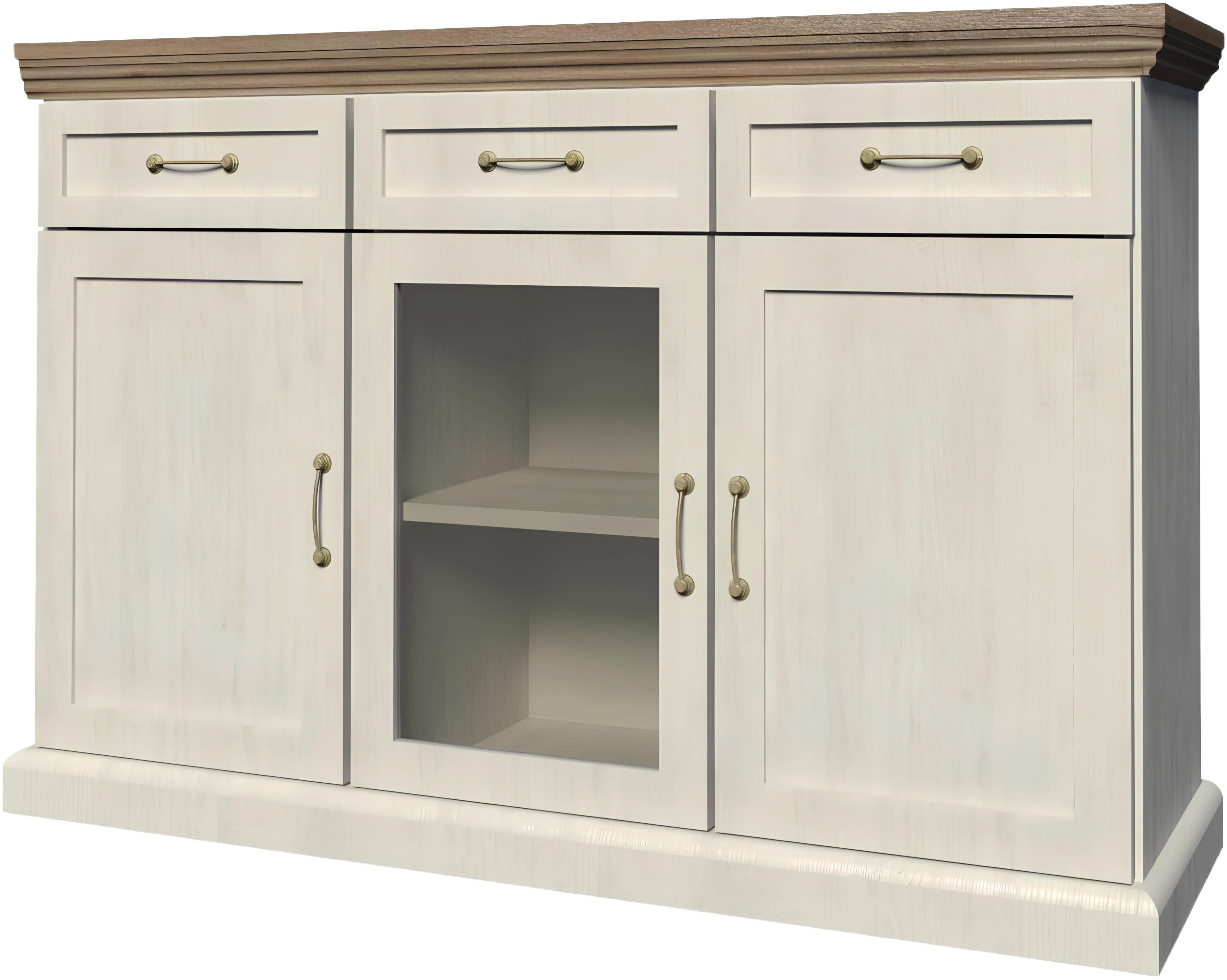 Xlmoebel Kombikommode Kombination aus Schubladen und Glasflügeltüren, modernes Sideboard (1 St., Kommode), Hergestellt in Europa