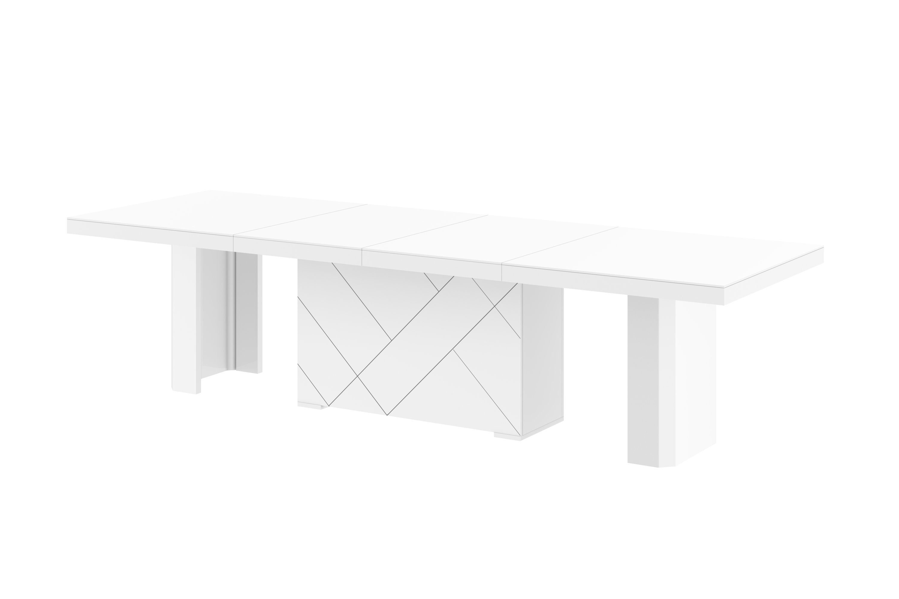 XXL 180 HEK-111 bis Weiß Hochglanz ausziehbar cm Design Tisch designimpex Esstisch 468