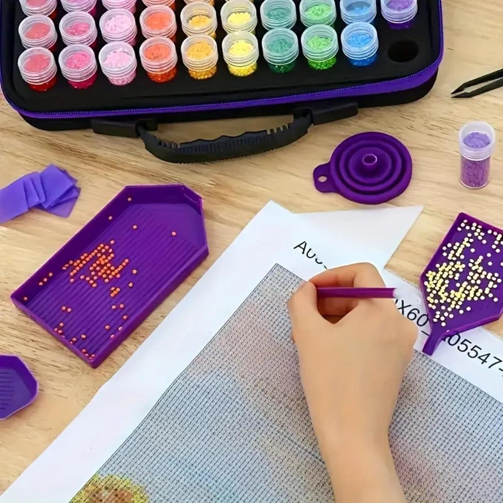 SURFOU Kreativset 60 Dosen Diamond Painting Zubehör Boxen Aufbewahrungsbox (ohne Steine), Geschenk für Storage Diamond Painting Bilder Steine Strass Perlen DIY