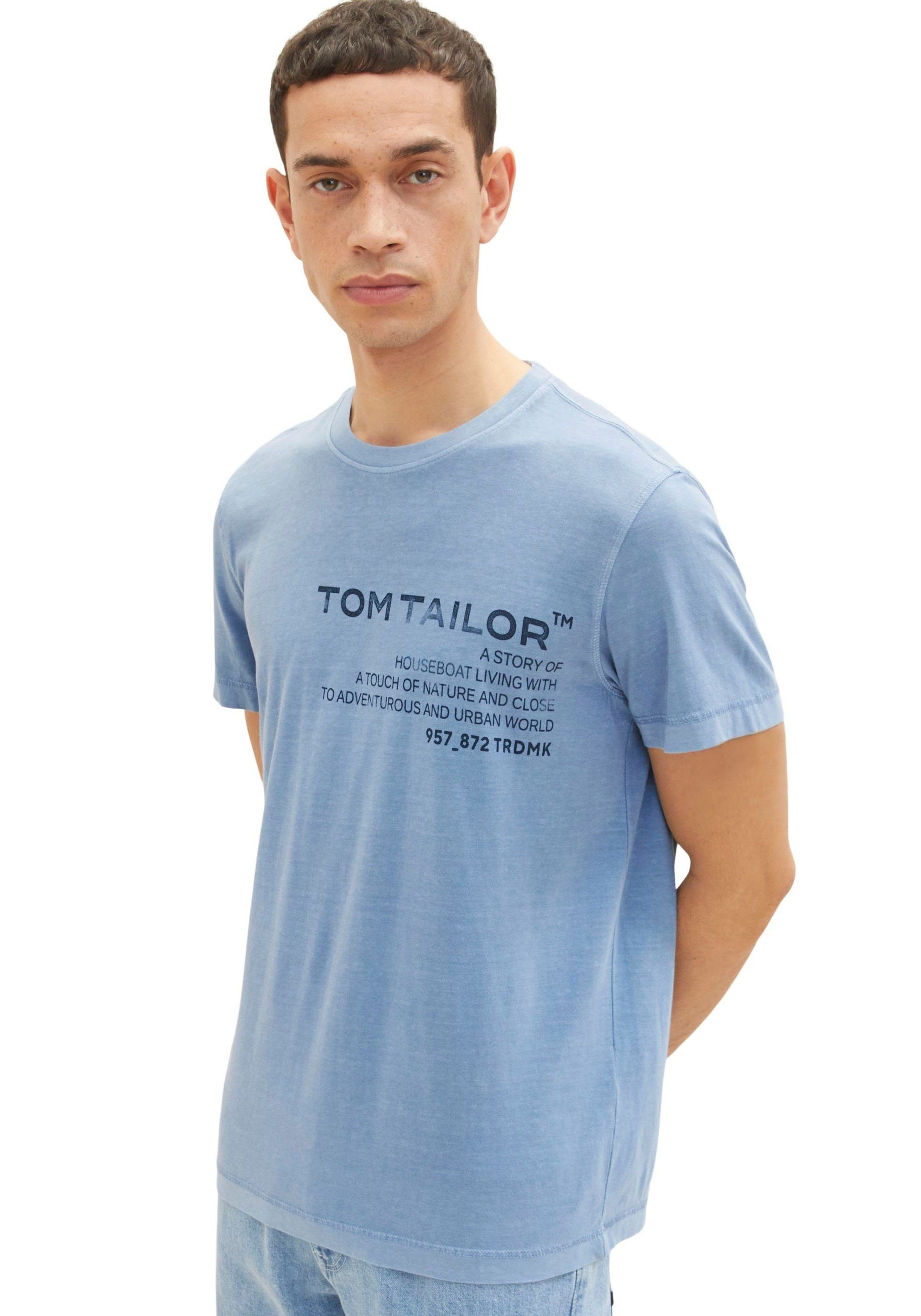 TOM TAILOR T-Shirt greyish blue mid