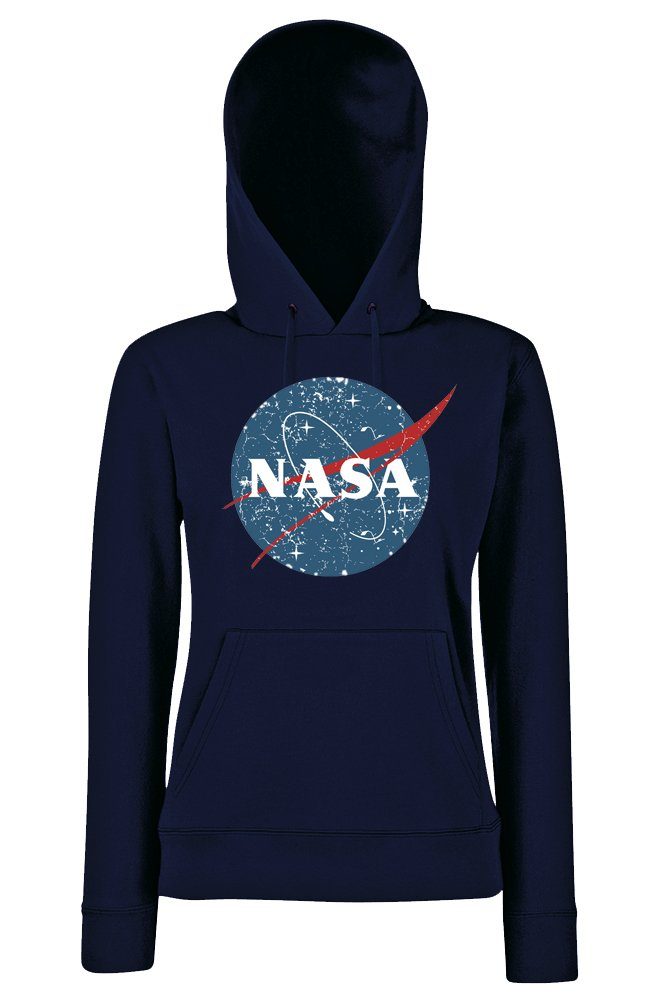 Youth Designz Kapuzenpullover Vintage Nasa Damen Hoodie Pullover mit modischem Logo Print