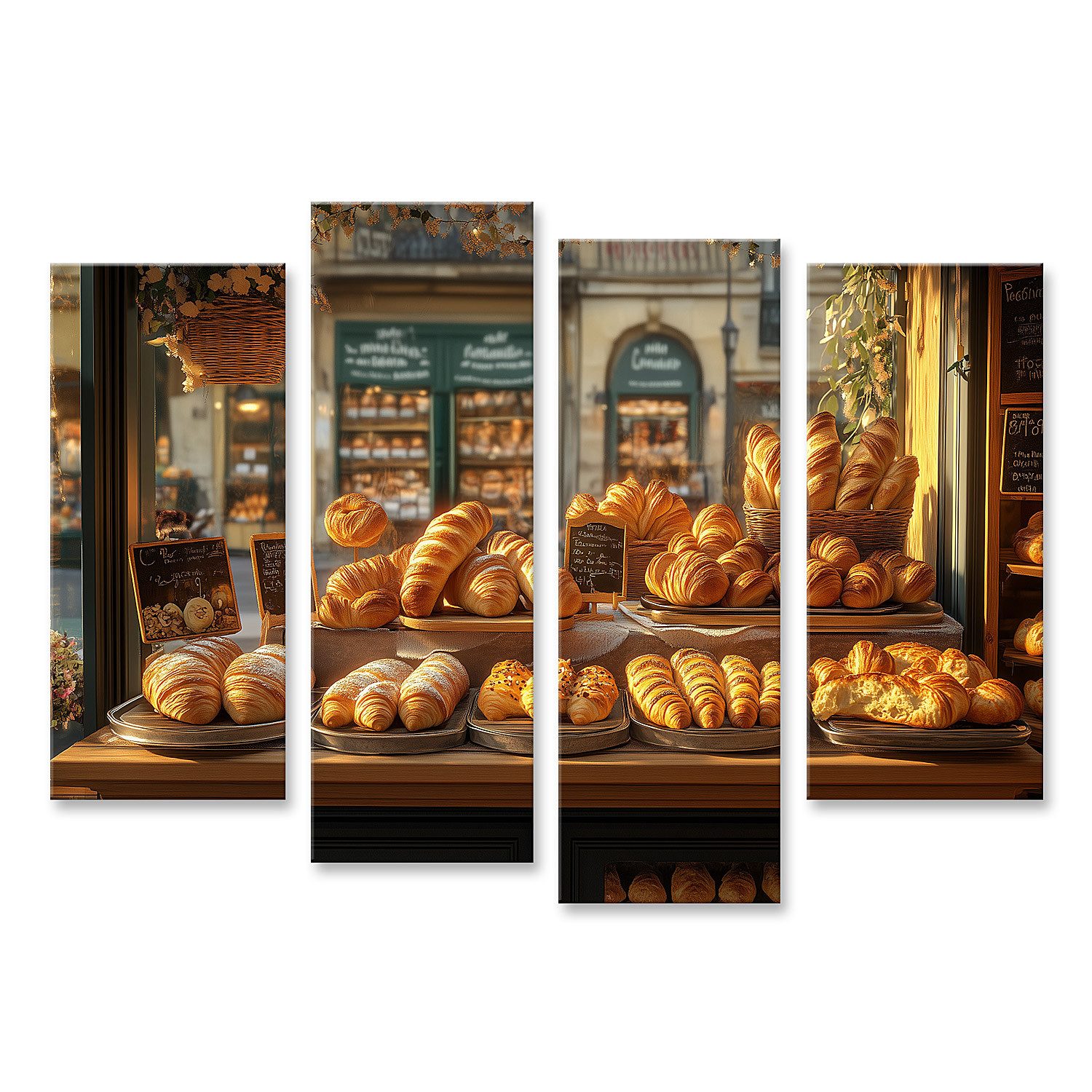 islandburner Leinwandbild Bunte Bäckerei Schaufenster Display günstig online kaufen