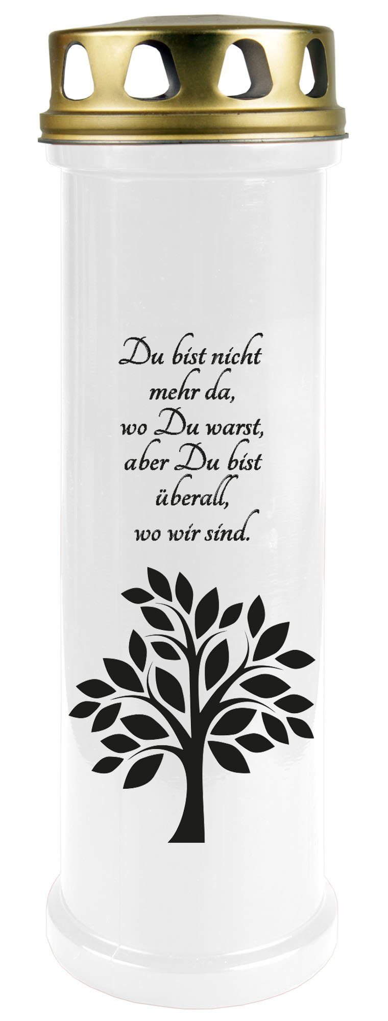 HS Candle Grabkerze mit Motiv 4er-Pack, hochwertiges Wachs, wind- & wetterfest