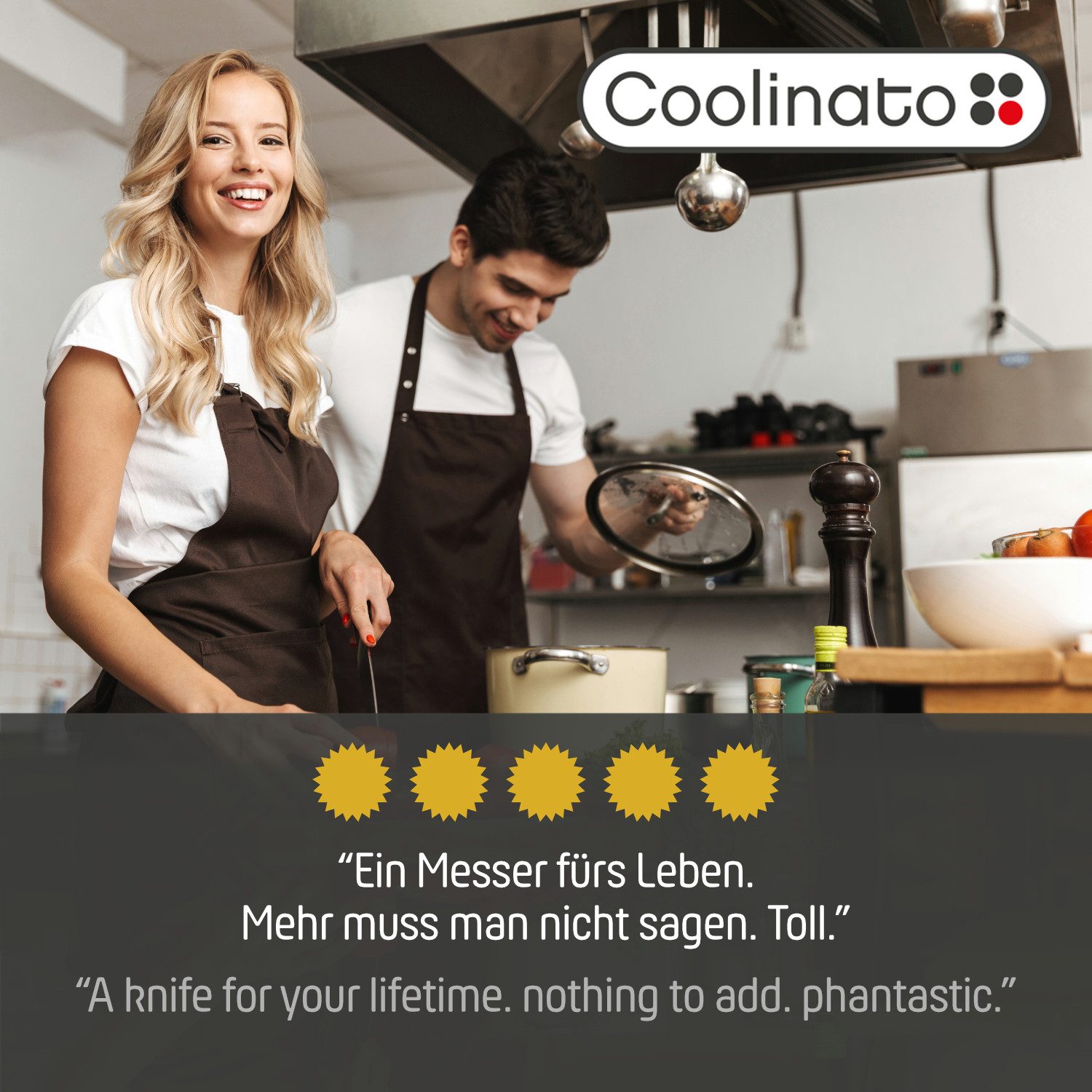 Coolinato Messer-Set 3tlg Profi Küchen Messer