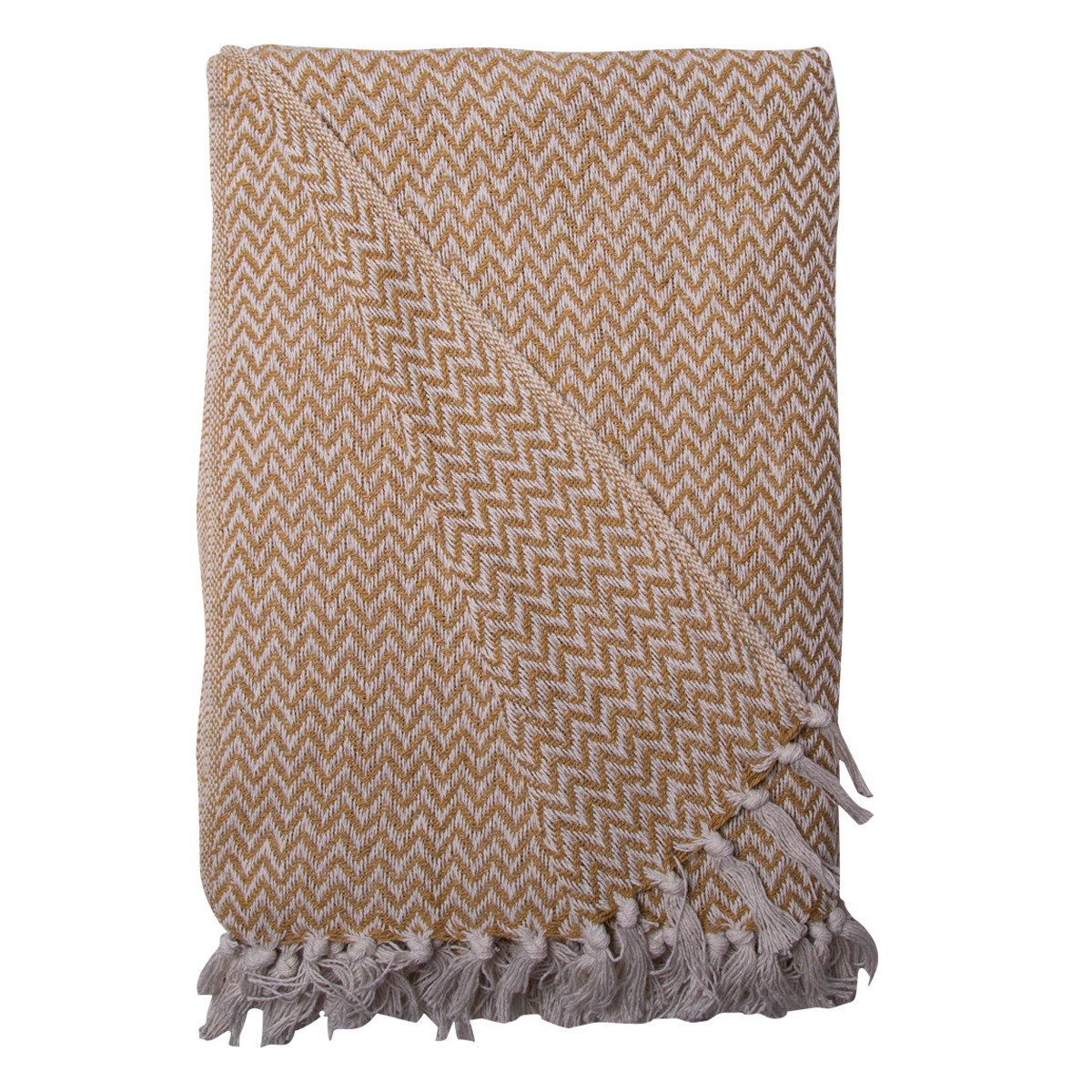 Wohndecke Decke Überwurf Edge 100% Baumwolle 130x180 cm Skandinavisch, AU Maison, 100% recycelte Baumwolle