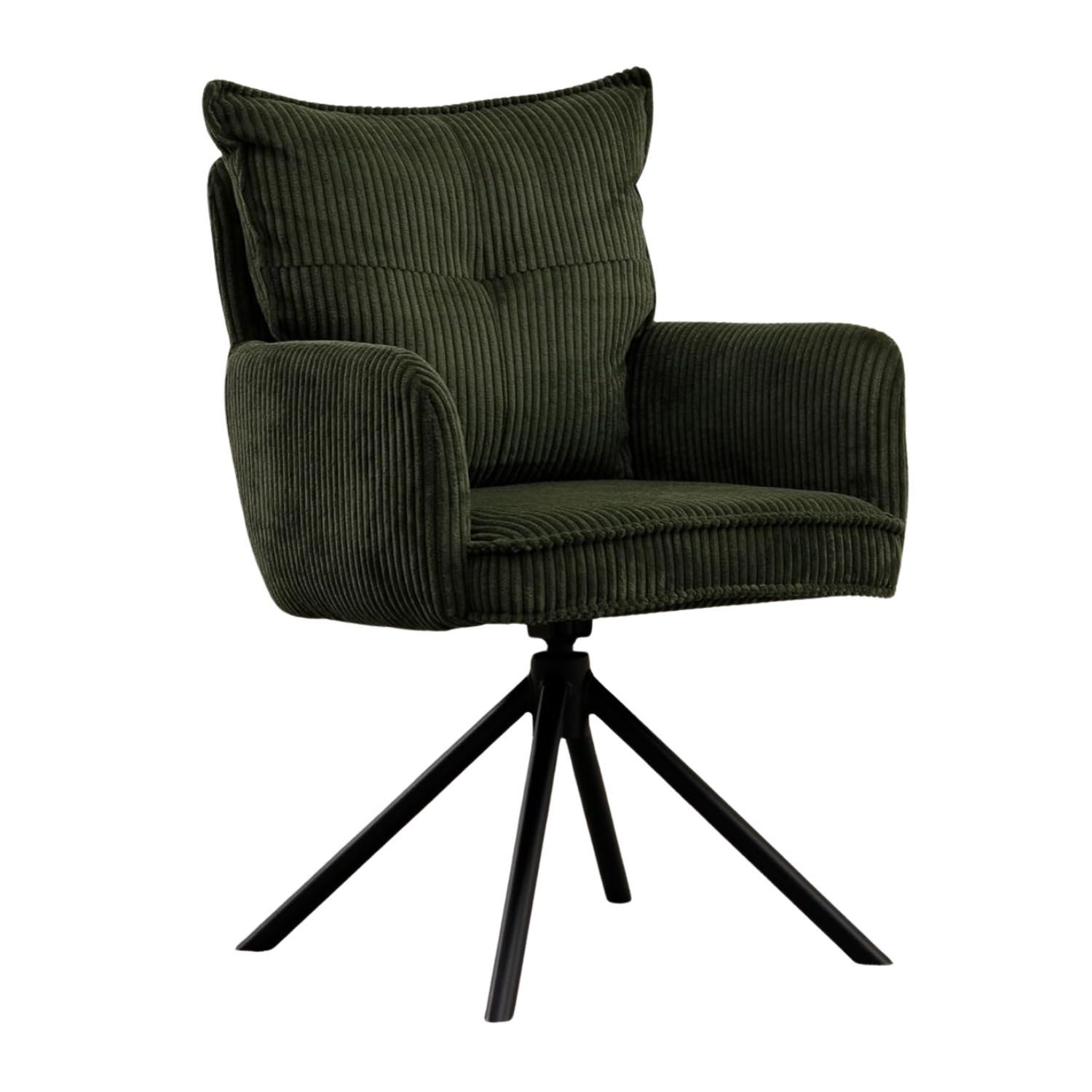WAHSON OFFICE CHAIRS Bürostuhl Kordsamt-Bürostuhl, ergonomisch, 360° drehbar mit Metallgestell