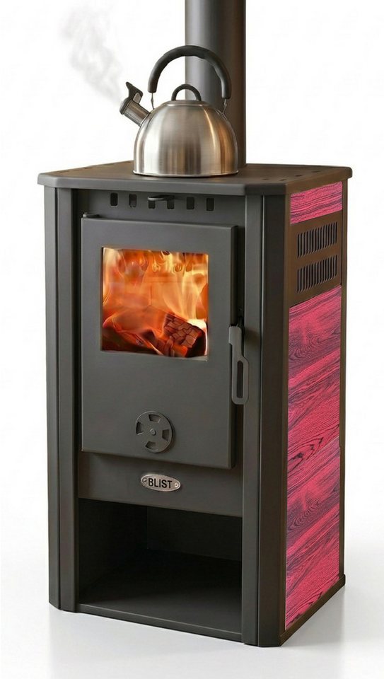 Blist Kaminofen Atene S 4.0 Keramik Rot, 7.5 kW