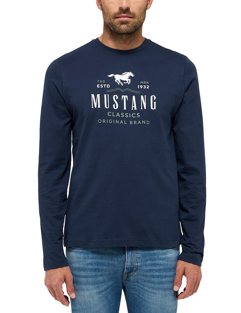MUSTANG Langarmshirt Herren Langarmshirt