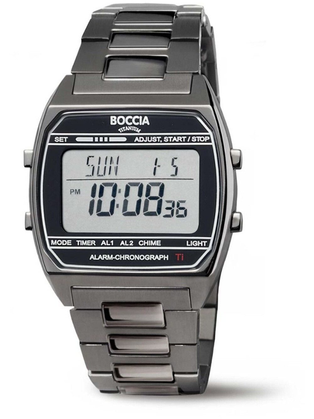 Quarzuhr Boccia 3738-07 Herrenuhr Titanium Digital Chronograph 37mm 5ATM Boccia 3738-07 Herrenuhr Titanium Digital Chronograph 37mm 5ATM