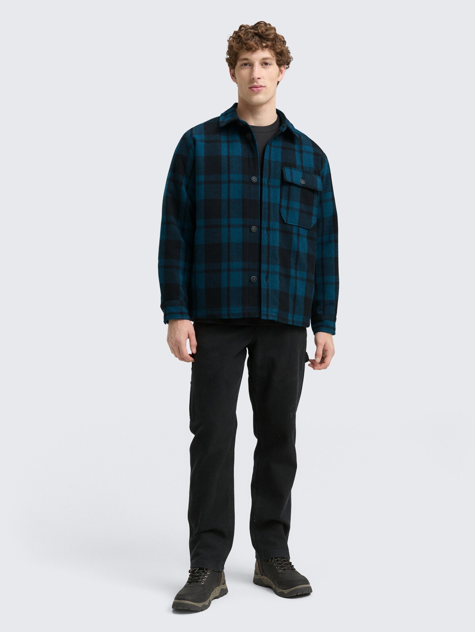 TOM TAILOR Denim Winterjacke Jacken Overshirt Jacke in Woll-Optik
