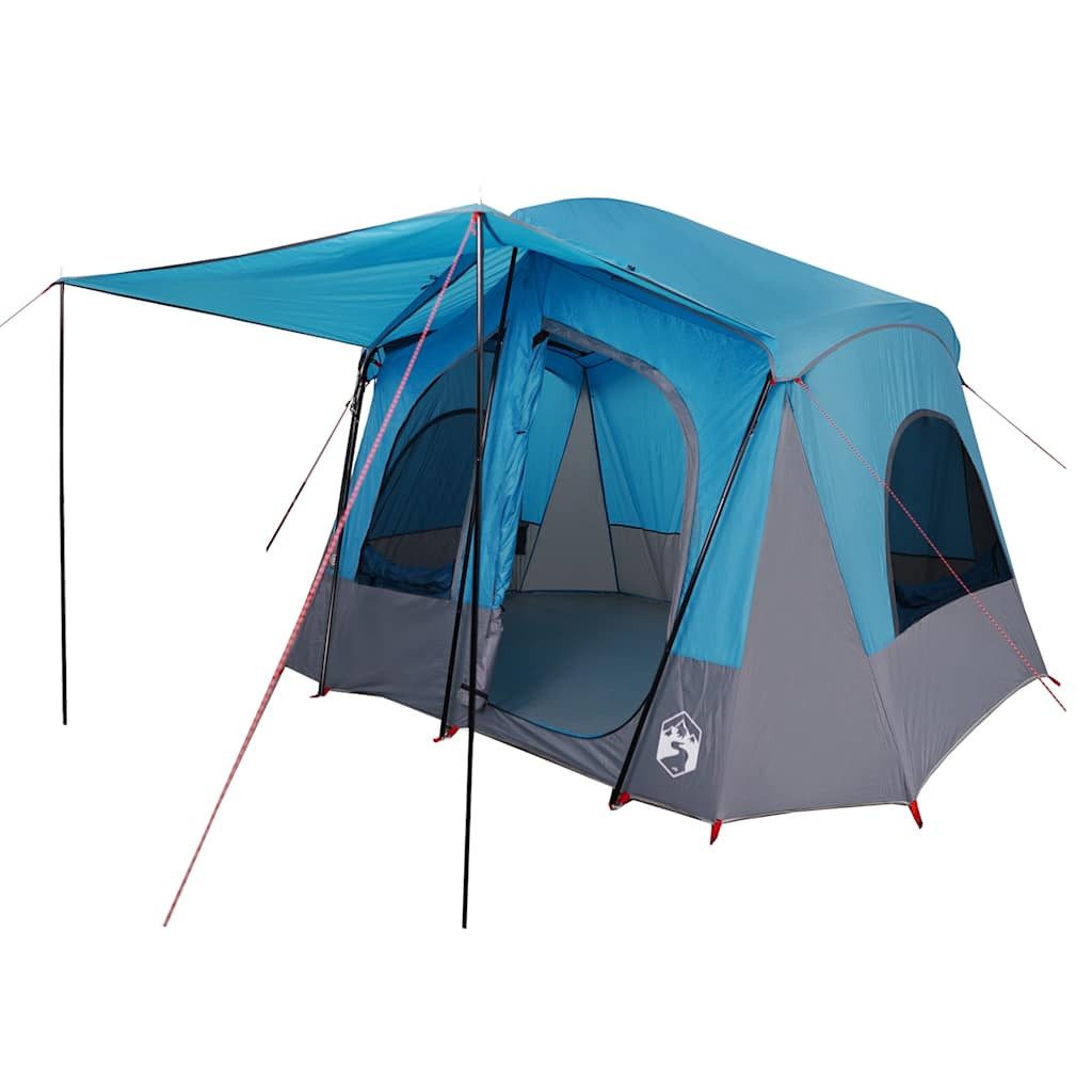 furnicato Faltzelt Campingzelt Kabine 340x297x210/215 cm Blau, (1 tlg), Familienzelt für 5 Personen mit E-Anschluss und versiegelten Nähten