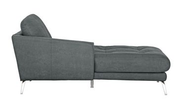 W.SCHILLIG Chaiselongue »softy«, mit dekorativer Heftung im Sitz, Füße Chrom glänzend