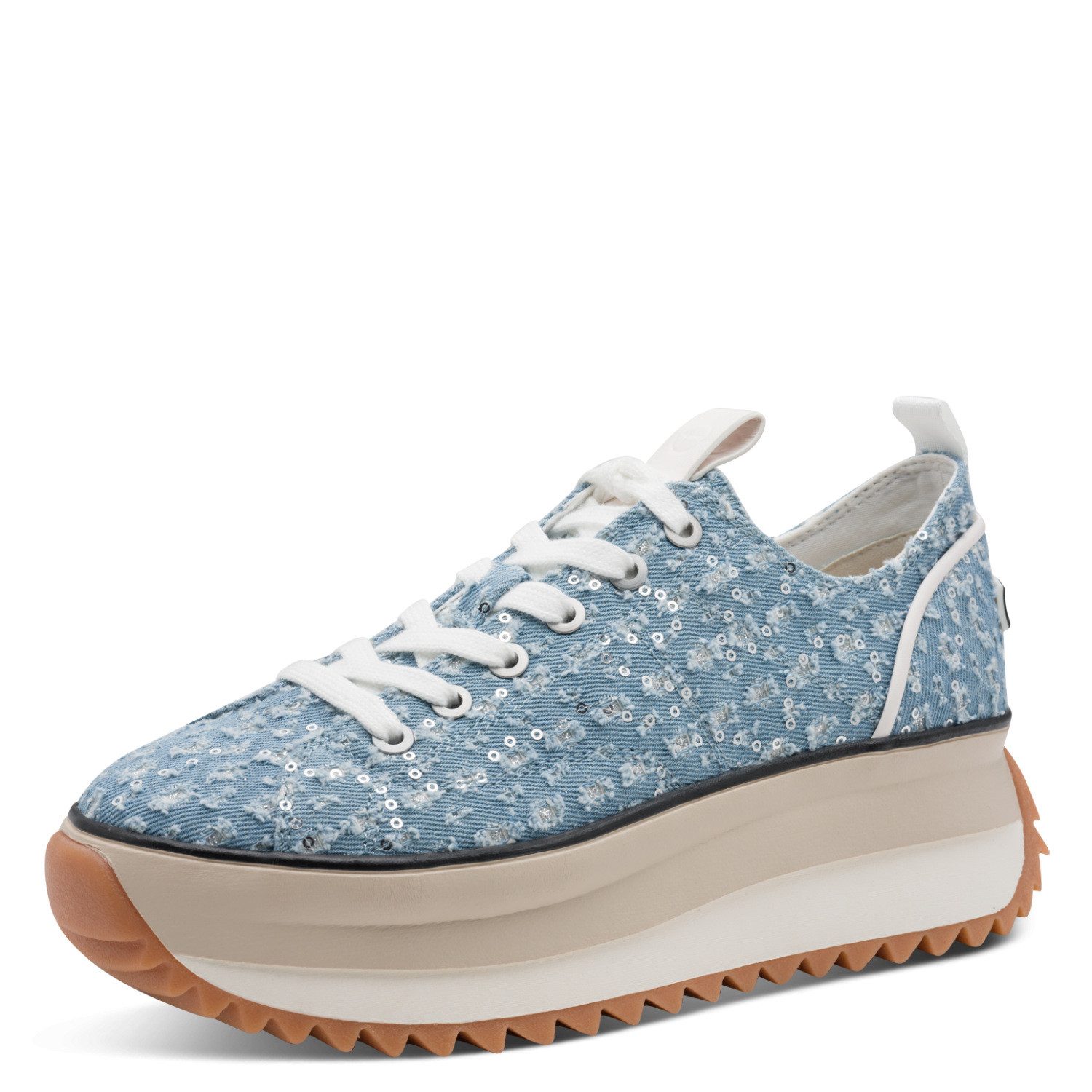 Tamaris Plateausneaker Freizeitschuh, Halbschuh, Schnürschuh in veganer Verarbeitung