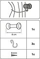 Schalhalter »Schalhalter mit Haken, Kunststoff«, GARDINIA, Gardinen, (1-tlg), Serie Bifo, Bild 2