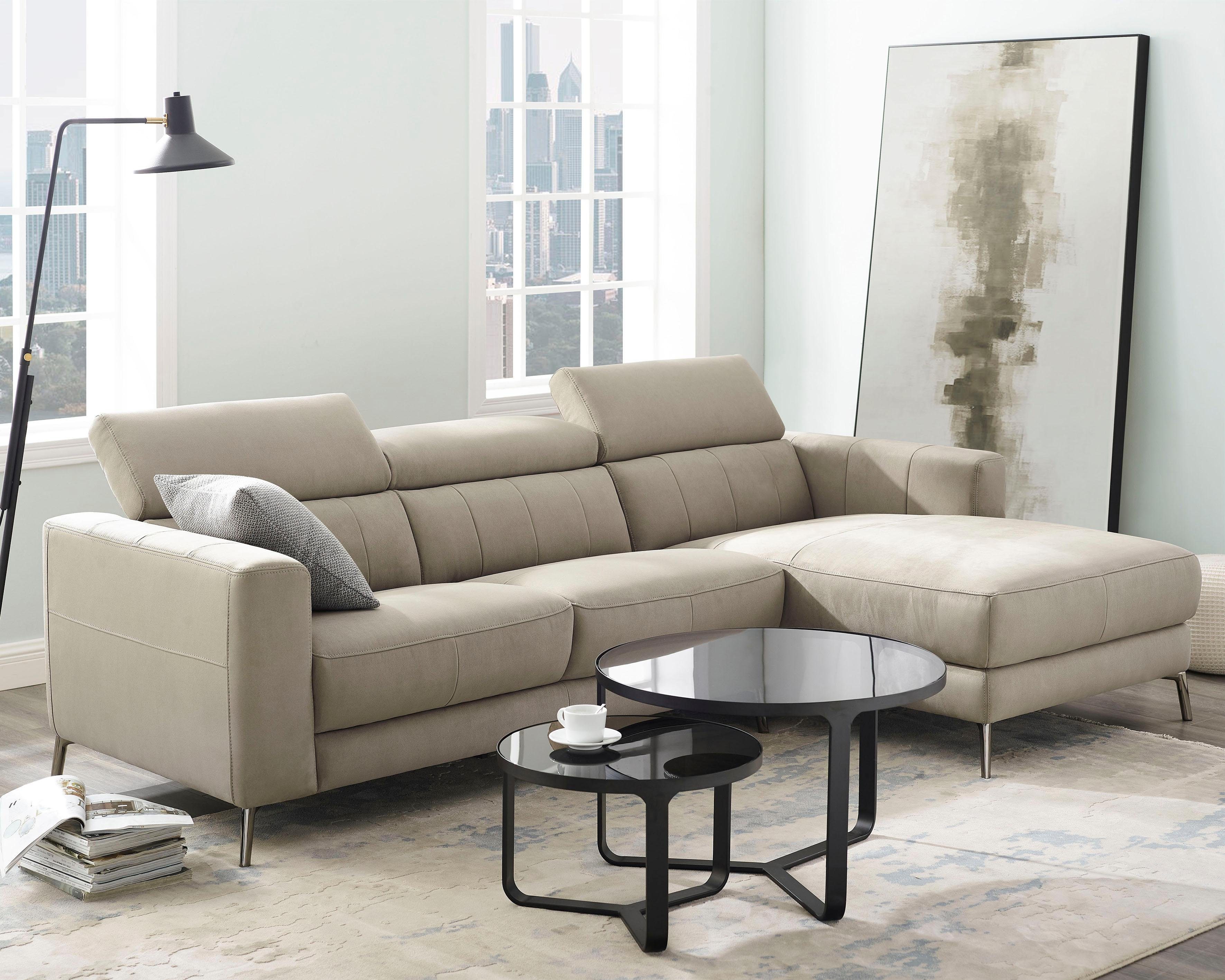 Places Of Style Ecksofa California Mit Verstellbarer Kopfstutze In Zwei Bezugsqualitaten Online Kaufen Otto