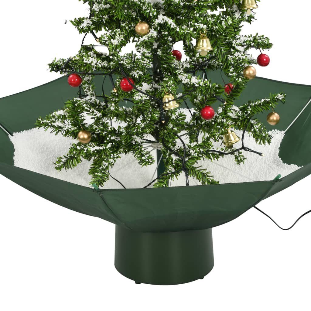 75 vidaXL cm Weihnachtsbaum Künstlicher mit Schirmfuß Schneiender Weihnachtsbaum Grün