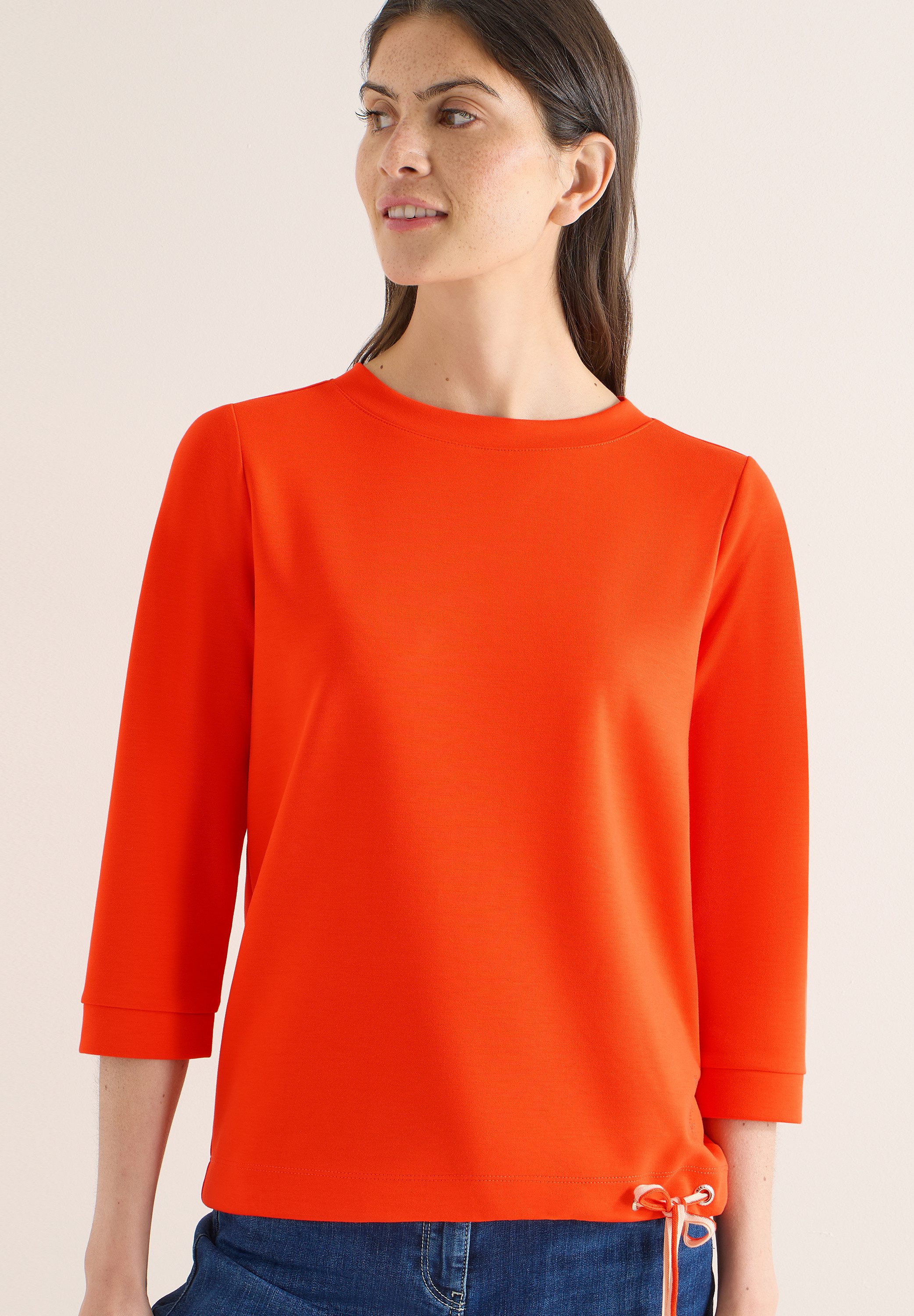 CECIL 3/4-Arm-Shirt mit Kordelzug am Saum günstig online kaufen