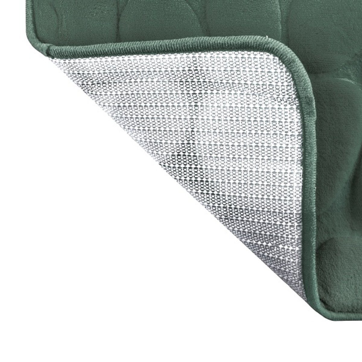 Badematte KIESELSTEIN, rutschhemmende Beschichtung, für Fußbodenheizung geeignet, strapazierfähig, waschbar, schnelltrocknend, Microfaser, PVC, aus super-weicher Microfaser, in 2 Größen und vielen trendigen Farben erhältlich, 40 x 60 cm, dunkelgrün