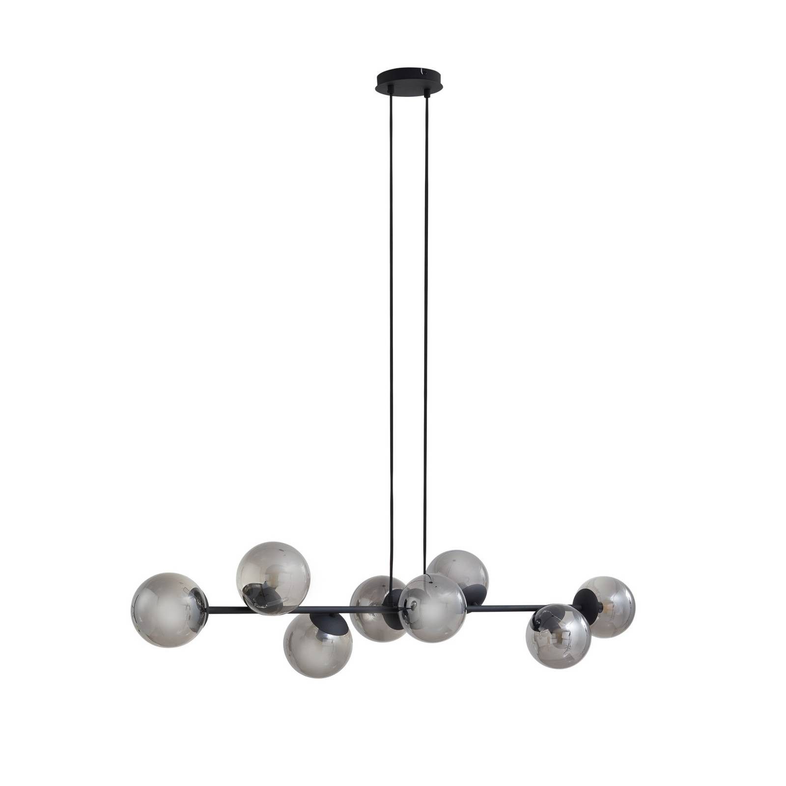 Lindby Hängeleuchte Isamer, Metall, Schwarz IP20, 8 x 10 W LED