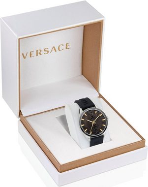 Versace Quarzuhr V-VERTICAL, VE3H00723, Armbanduhr, Herrenuhr, Swiss Made, Leuchtzeiger, Saphirglas, analog