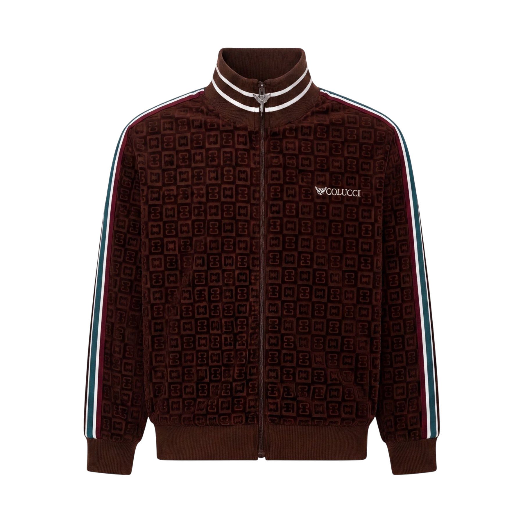COLUCCI Winterjacke Velours Checkerboard (kein Set) Allover-Multicolor-Print