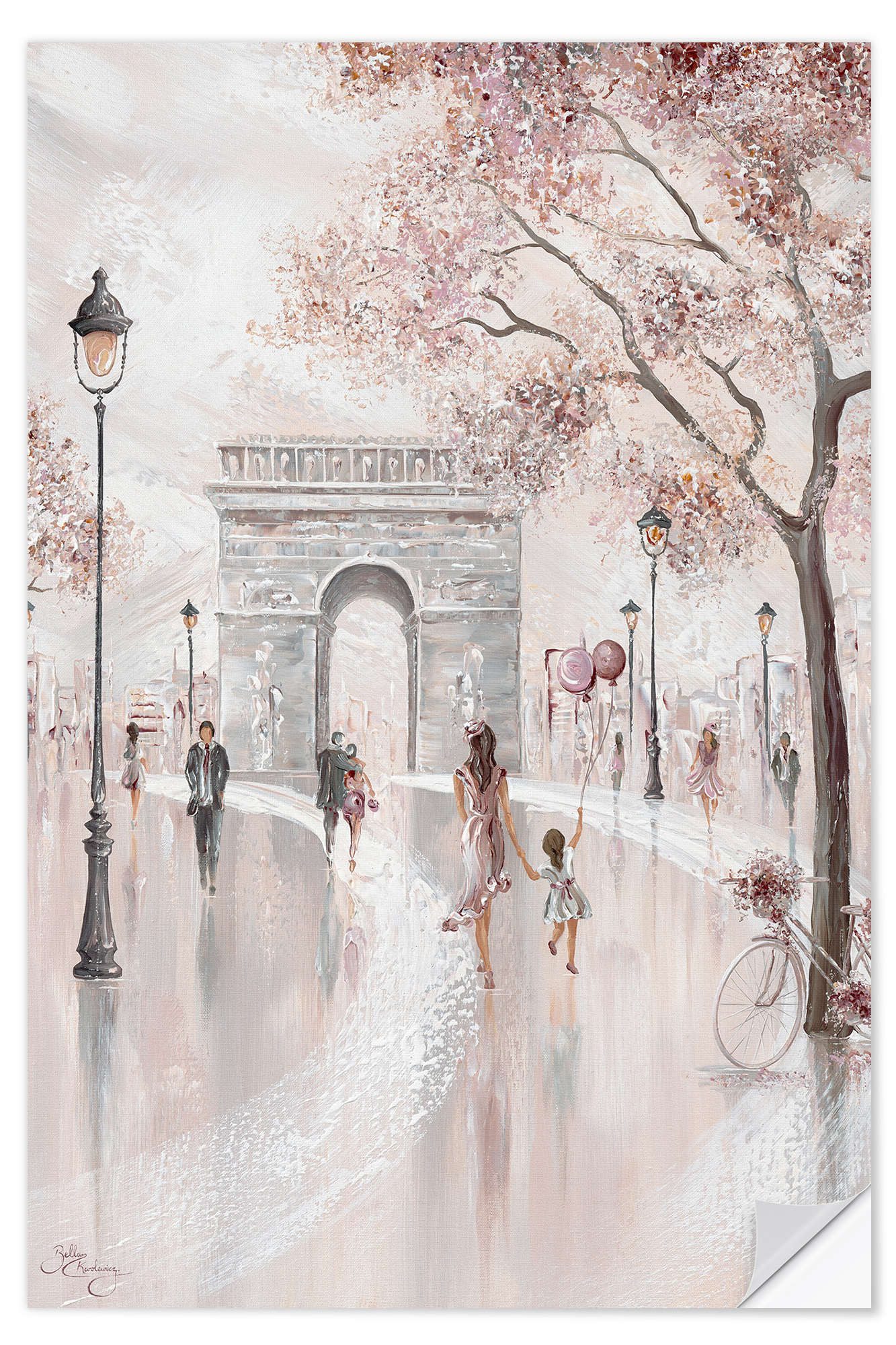 Posterlounge Wandbild Blissful Paris, Isabella Karolewicz, erhältlich als Poster, Leinwandbild, Wandsticker oder Acrylglasbild