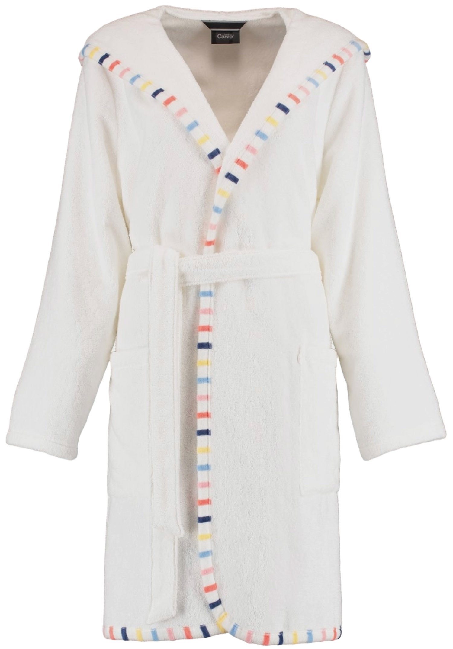 Cawö Damenbademantel, Baumwolle, Kapuze, Gürtel, Mit Kapuze günstig online kaufen