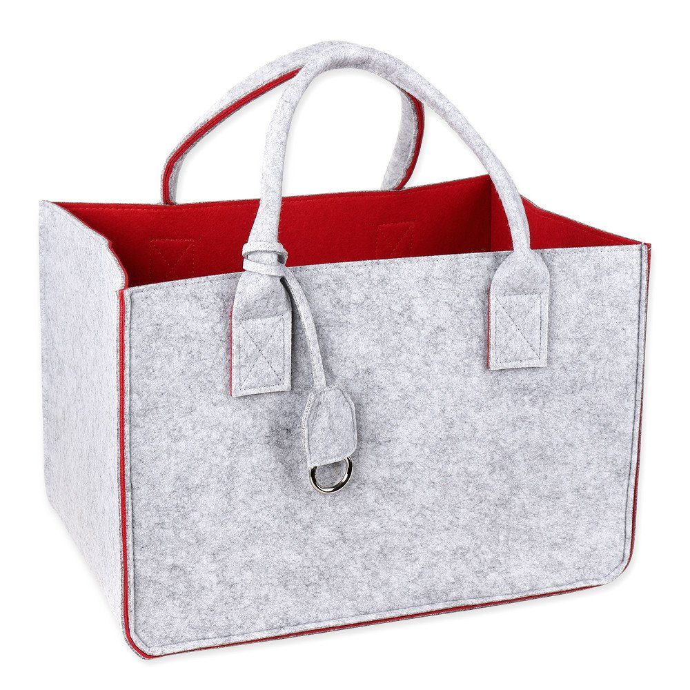 Kaminholztasche Tasche 40x27x27cm rot Filztasche Schramm® Filz Einkaufstasche Filztaschen in Farben 7 Aufbewahrungstasche Schramm Henkeltasche