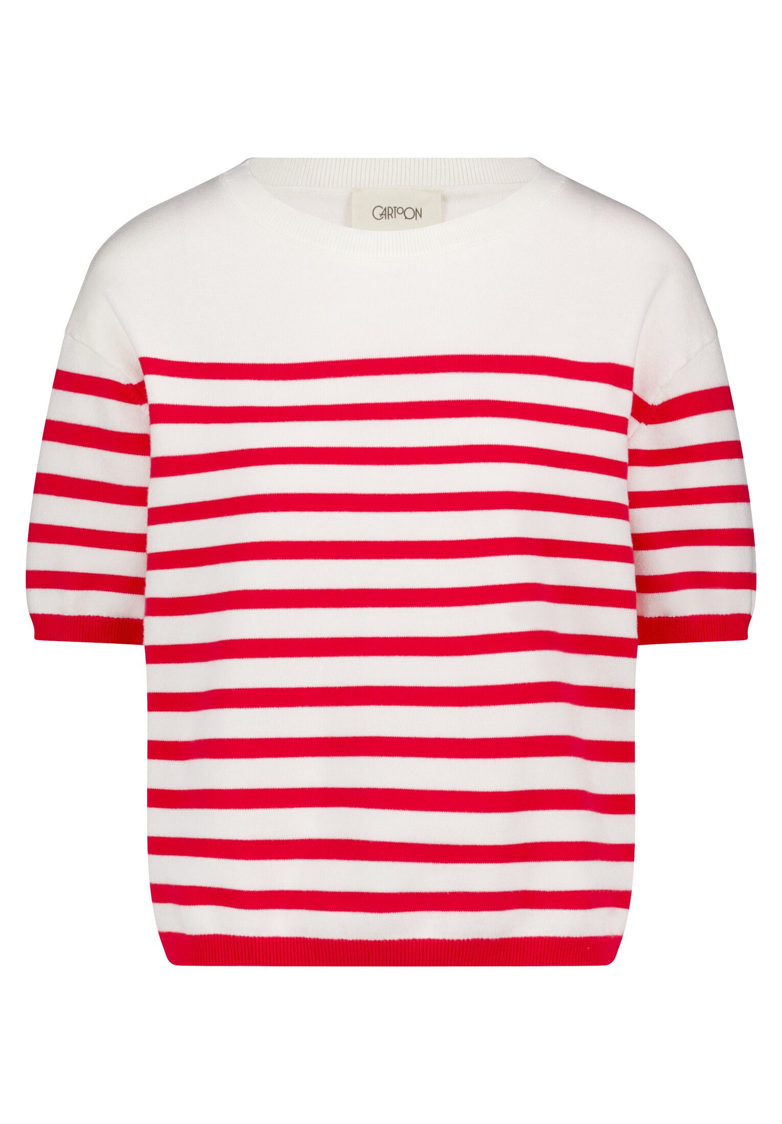 Cartoon Kurzarmshirt Damen mit Rundhalsausschnitt (1-tlg)