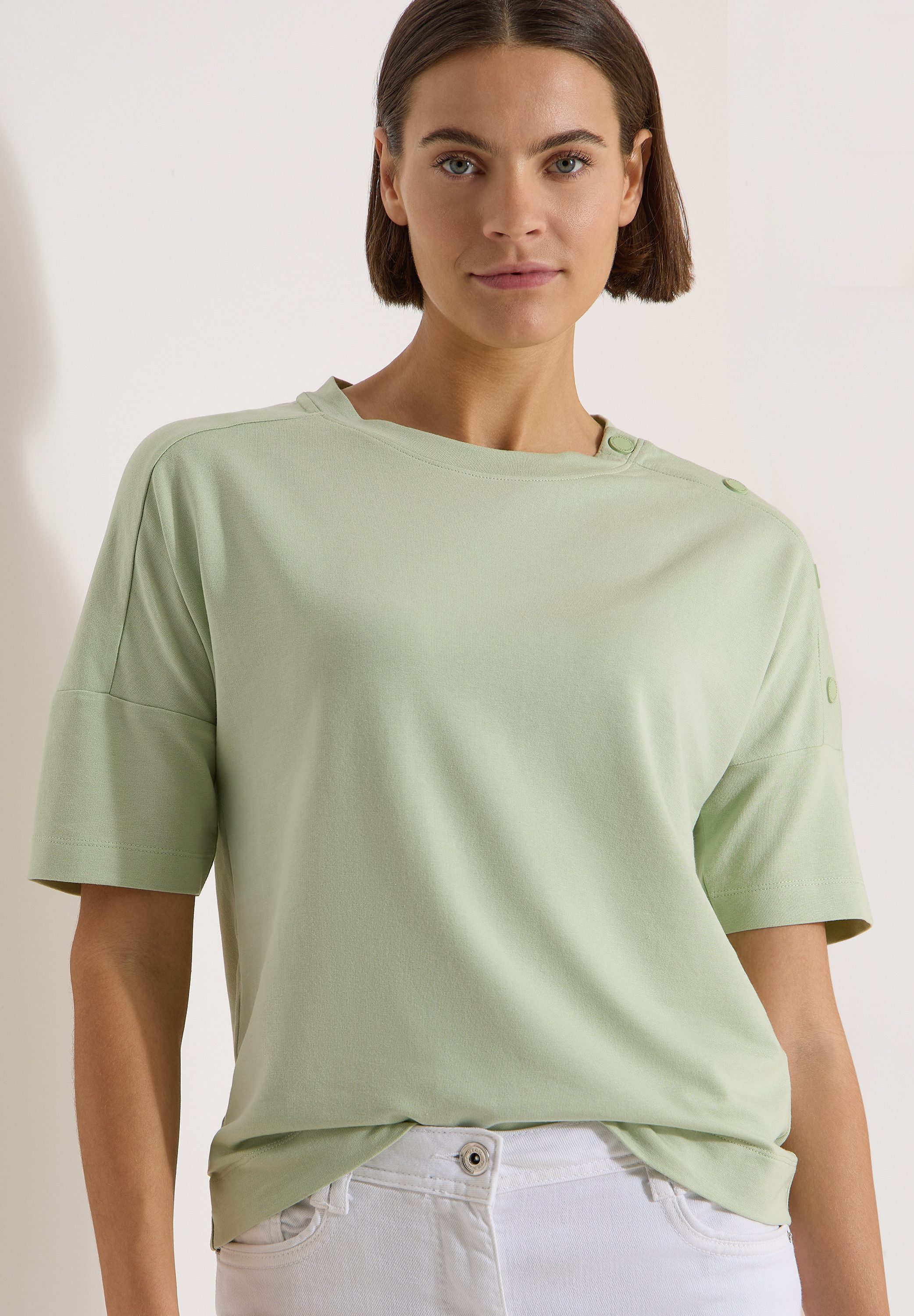 CECIL T-Shirt mit Knopf Details