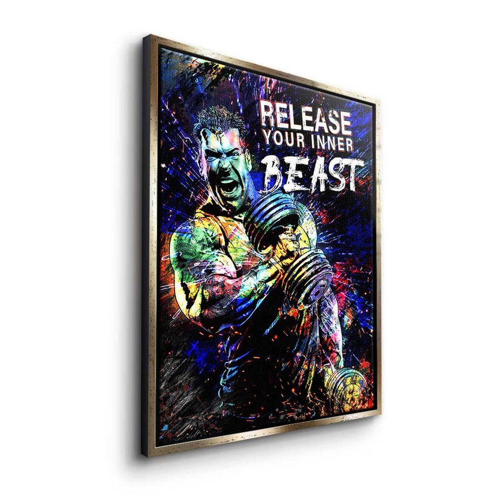 Release Motivation Train Leinwandbild - Beast DOTCOMCANVAS® Leinwandbild, ohne inner Premium Rahmen - - your