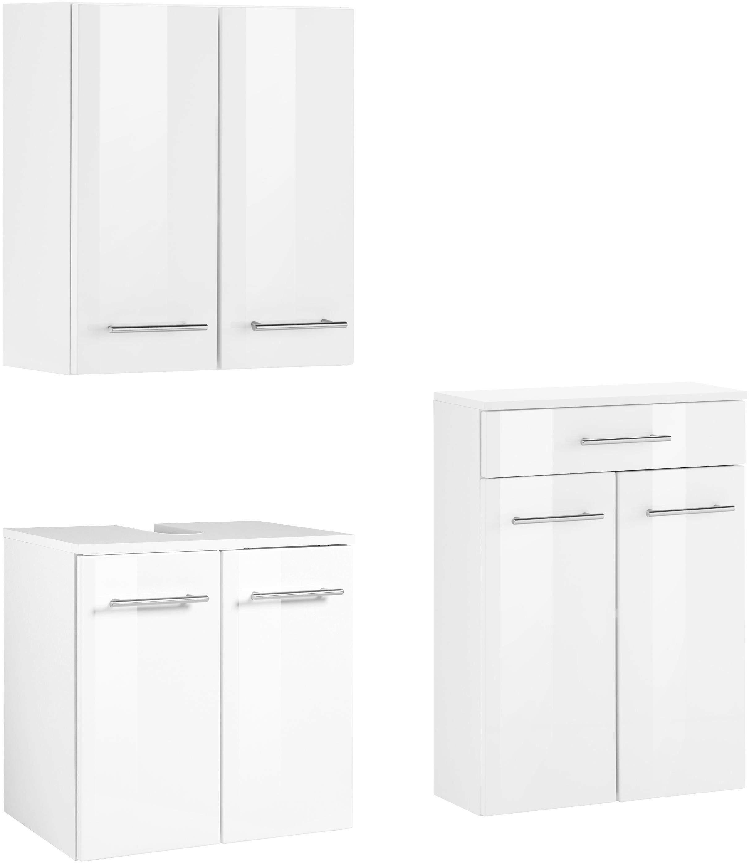 welltime Badmöbel-Set Venedig, (3-St), Waschbeckenunterschrank (Breite 50 c günstig online kaufen