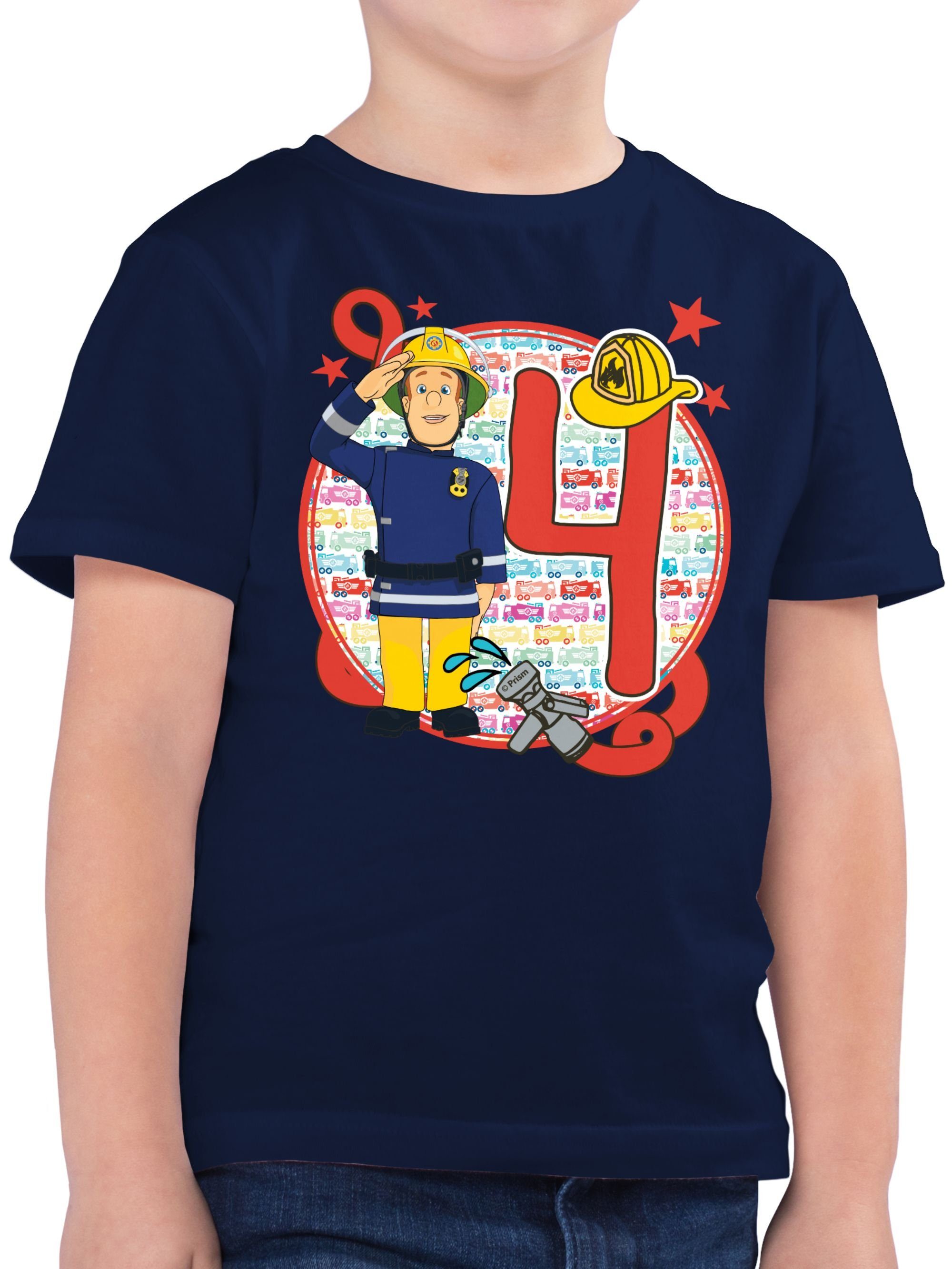 Shirtracer T-Shirt 4. Geburtstag (1-tlg) Feuerwehrmann Sam Jungen