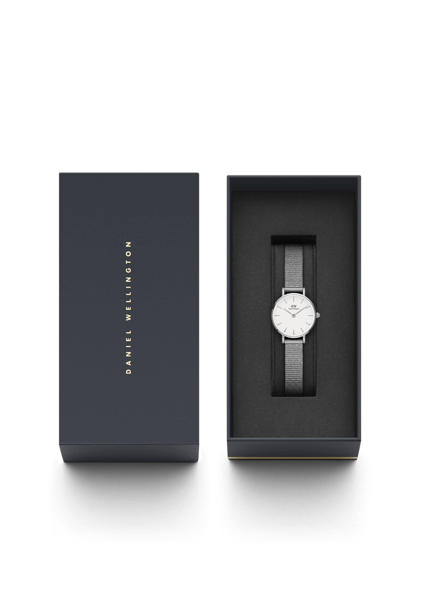Daniel Wellington Quarzuhr PETITE PRESSED STERLING, (1-tlg), Quarz Analog