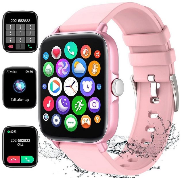IVSO Smartwatch, Fitness Tracker Uhr, Damen Herren Smartwatch (Fitnessuhr mit Telefonfunktion 1,69