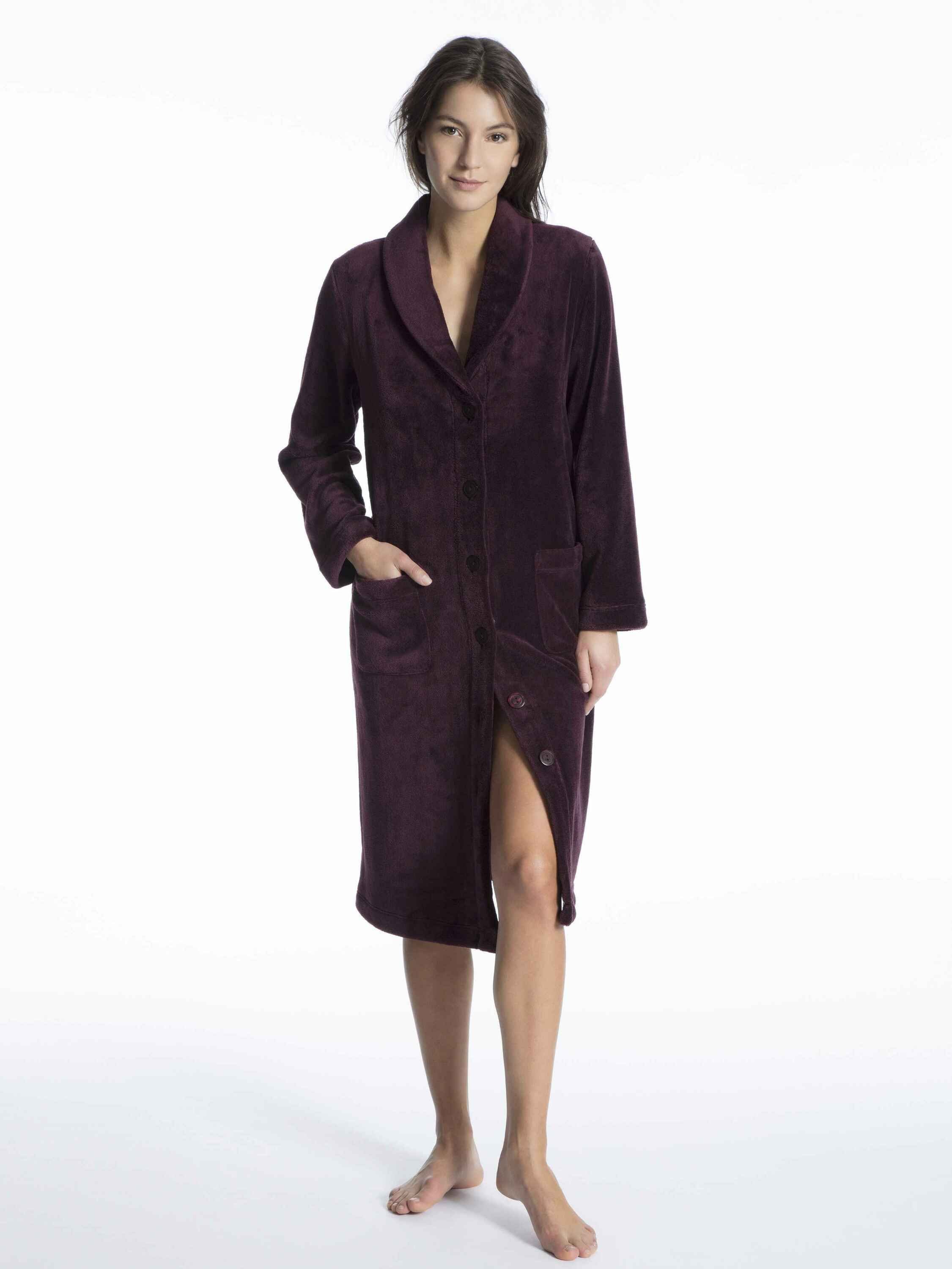 Damenbademantel »Fleece-Morgenmantel, geknöpft Länge 110cm«, CALIDA online  kaufen | OTTO