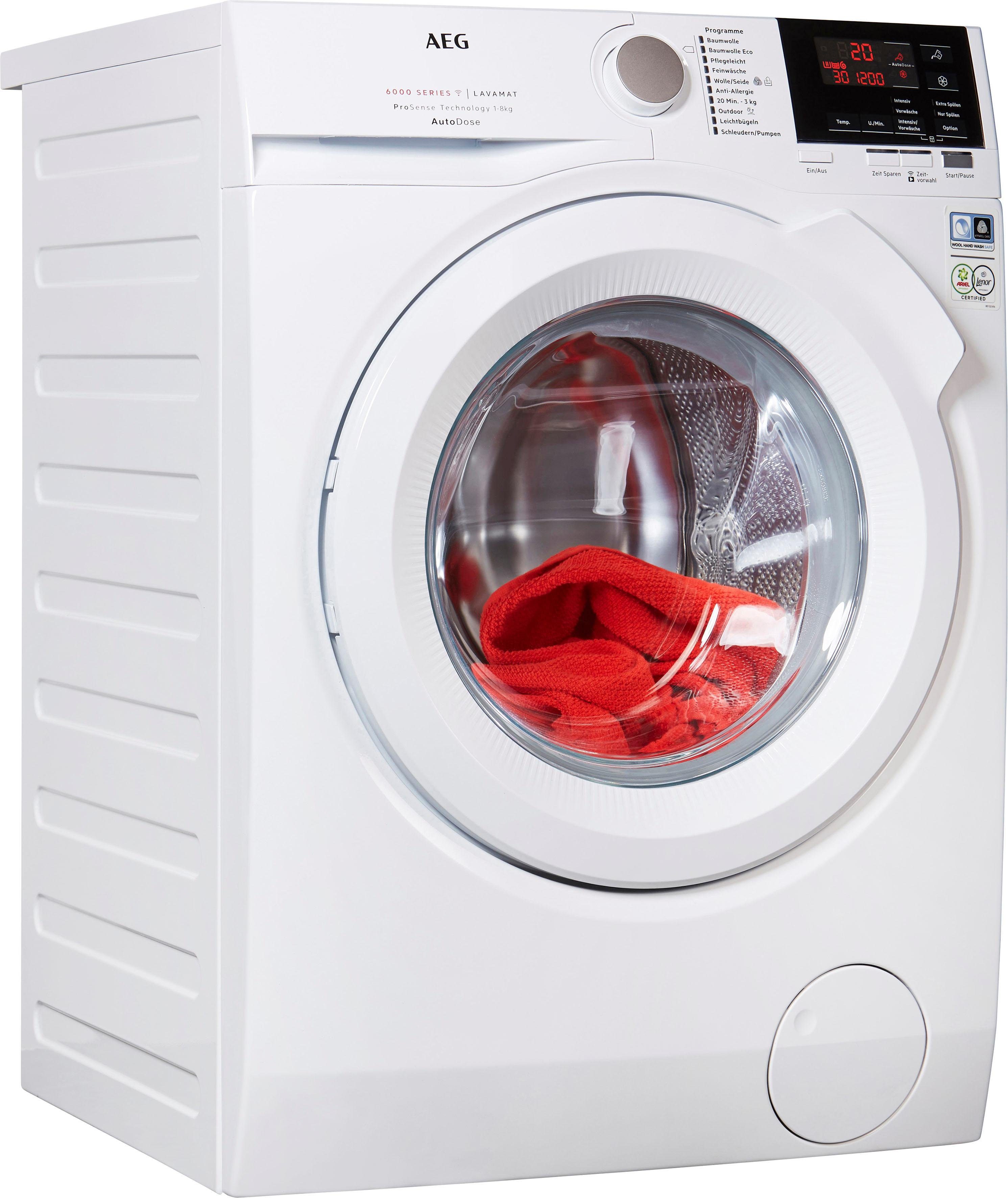 AEG Waschmaschine Serie 6000 L6FB68480, 8 kg, 1400 U/min, mit AutoDose &  WiFi Steuerung online kaufen | OTTO