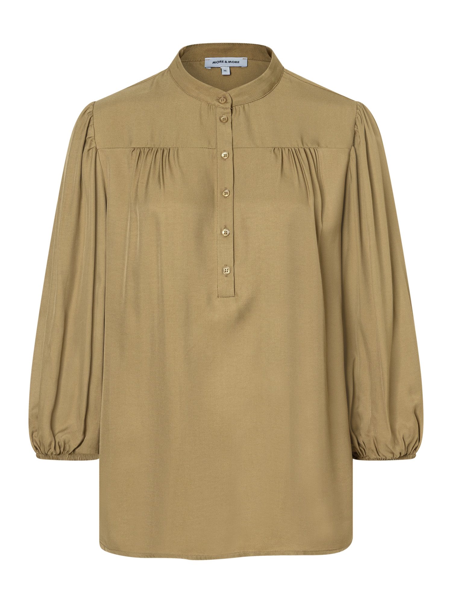 MORE&MORE Klassische Bluse Schlupfform, 3/4 Arm Ballonarm günstig online kaufen