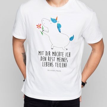 T-Shirt Einhorn Blume - Weiß - Shirt, T-Shirt (1-tlg)