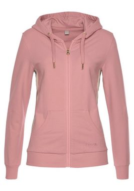 Bench. Loungewear Kapuzensweatjacke mit Glitzer Streifen, Loungeanzug