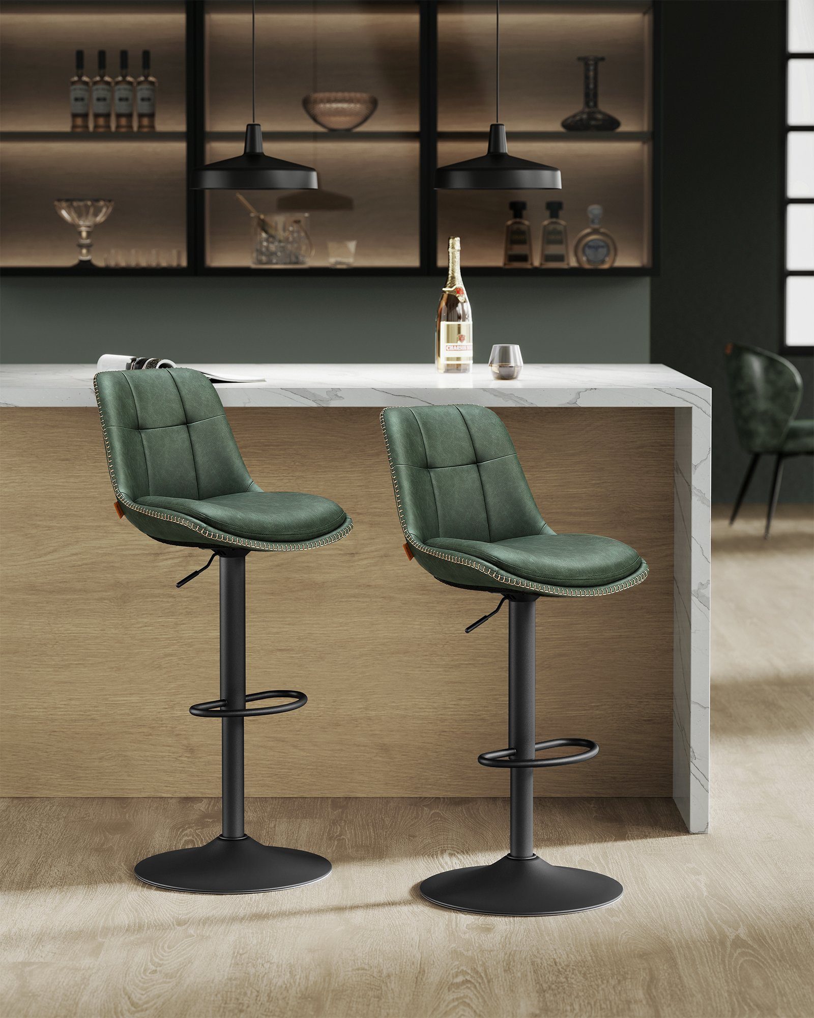 VASAGLE Barhocker Barstühle (Set, 4 St), höhenverstellbar, drehbar günstig online kaufen