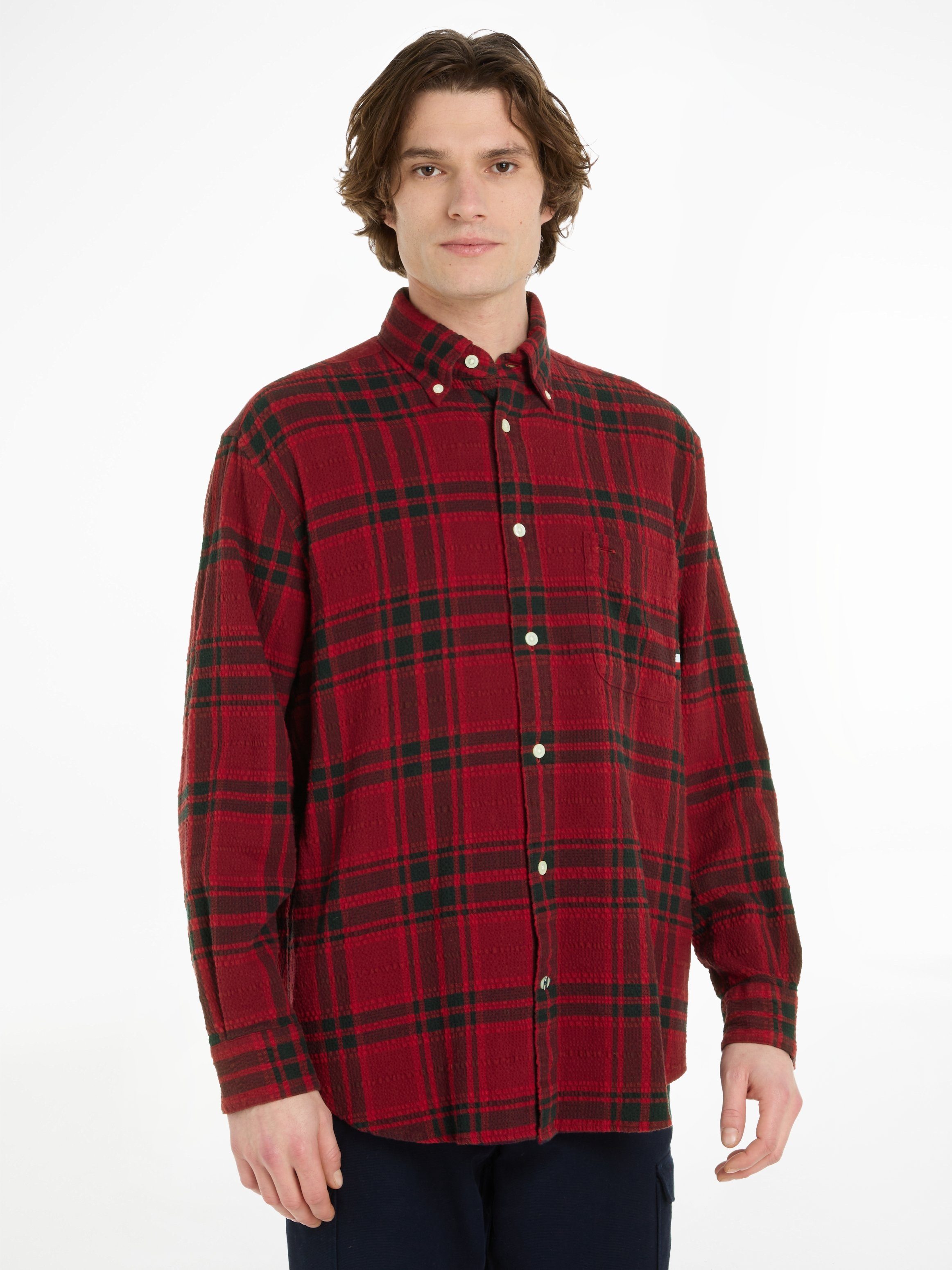 Tommy Hilfiger Langarmhemd TONAL TARTAN SHIRT