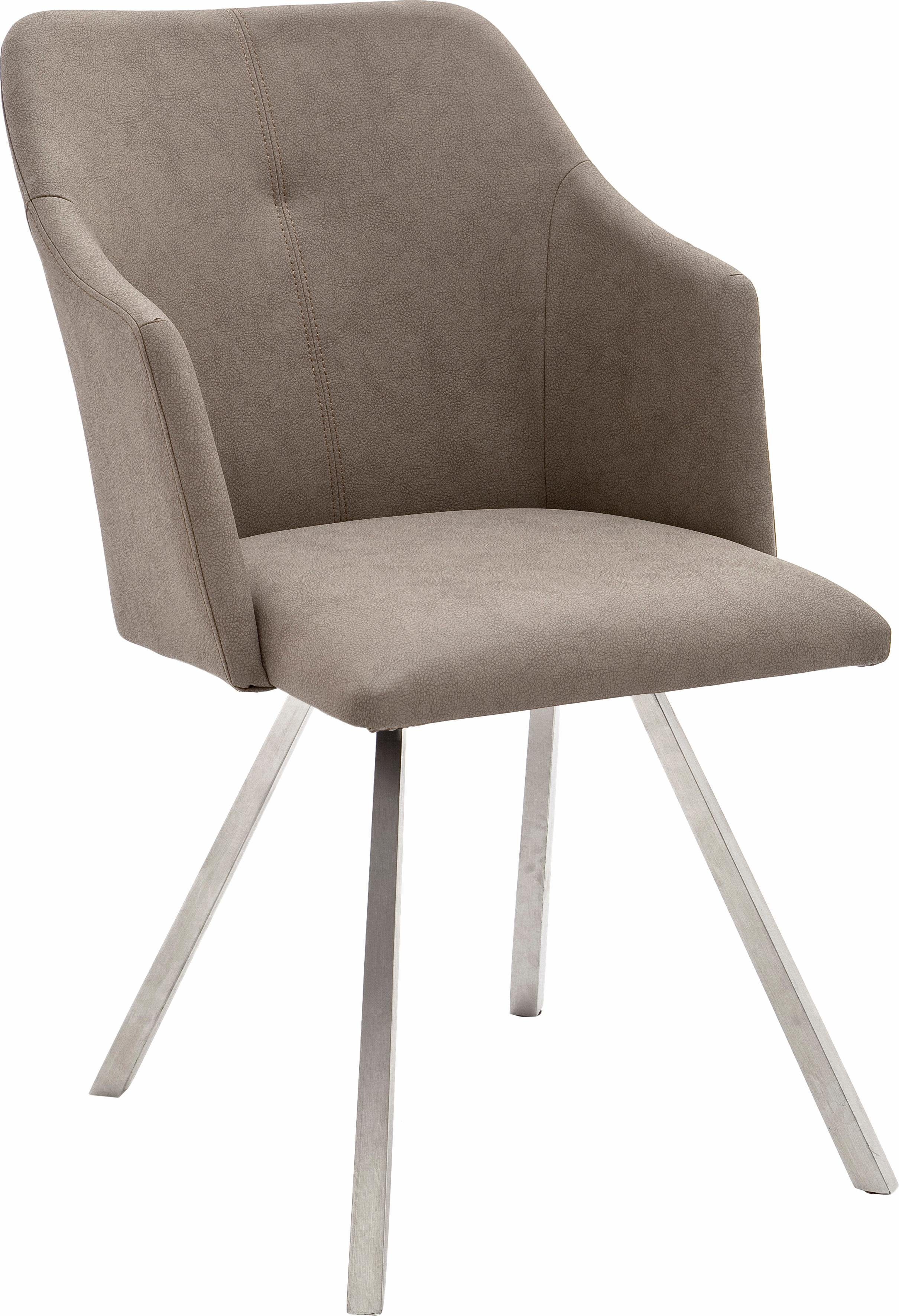 MCA furniture Esszimmerstuhl Madita 4 Fuß Stuhl B-eckig (Set, 2 St), Stuhl belastbar bis max. 140 kg