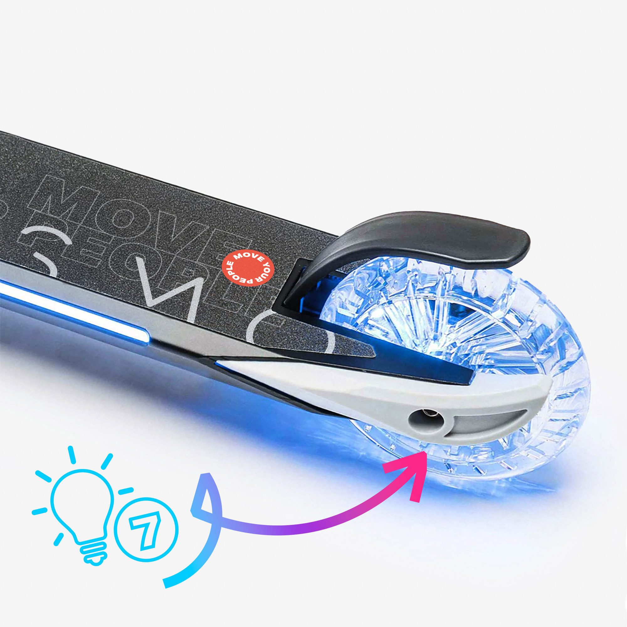 Movino Cityroller Kinderroller MOVINO COSMO2 Leuchtend Klappbar 7 LED-Farben – Bild 3 von 5