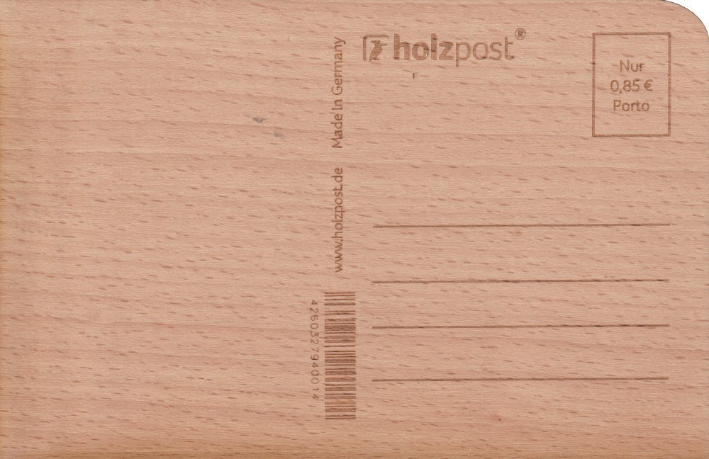 holzpost GmbH Postkarte Holzpostkarte "Sei wie Du bist. Irgendwann kommt es sowieso raus."