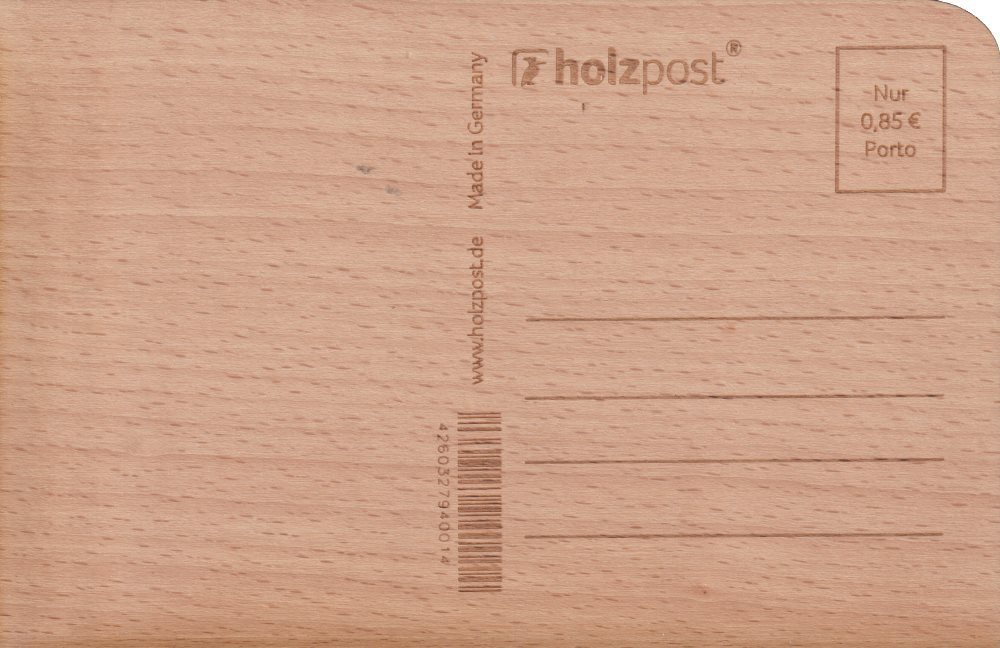 Thumbnail - holzpost GmbH Postkarte Holzpostkarte "Sei wie Du bist. Irgendwann kommt es sowieso raus."