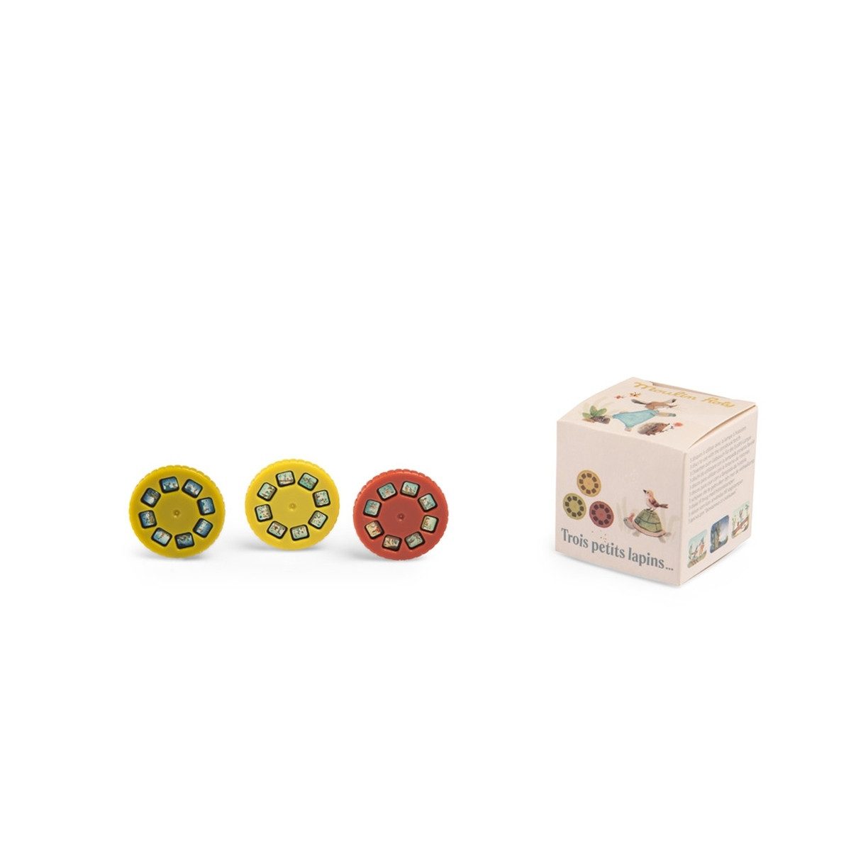 Moulin Roty Projektionslampe Zubehörset mit 3 Disketten für Projektionsleuchten, ab 4 Jahren