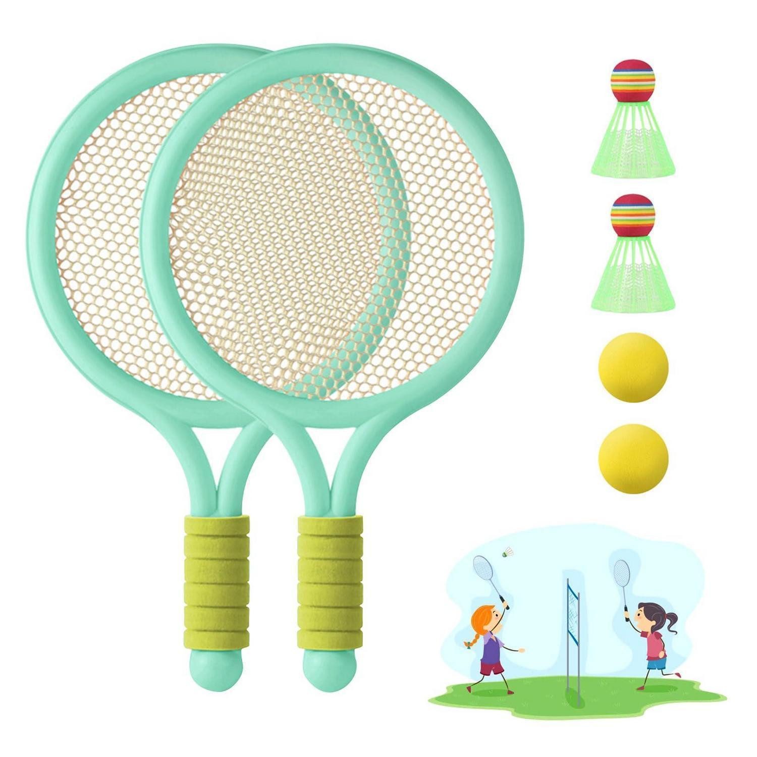 LuxusKollektion Badmintonschläger Kinder Badminton Set Green + Green